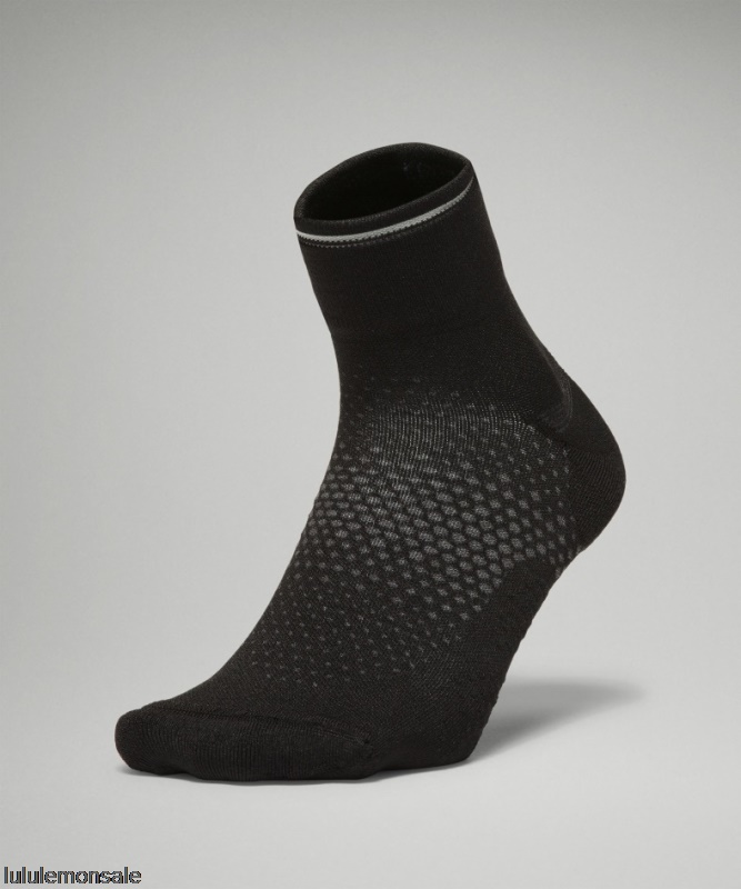 Lululemon Deutschland DELULU919 | Lululemon Deutschland Black Macropillow Knöchellaufsocke Mittlere Dämpfung